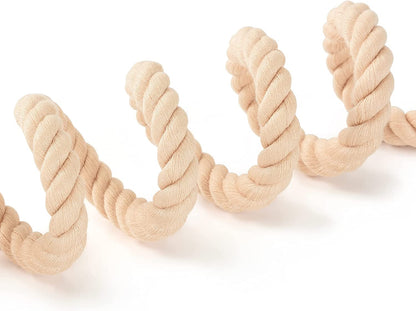 Braided Cotton Rope Leash with Leather Tailor Handle